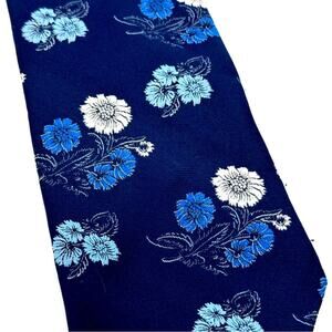 Custom Tailored Blue Floral Fashion Neck Tie